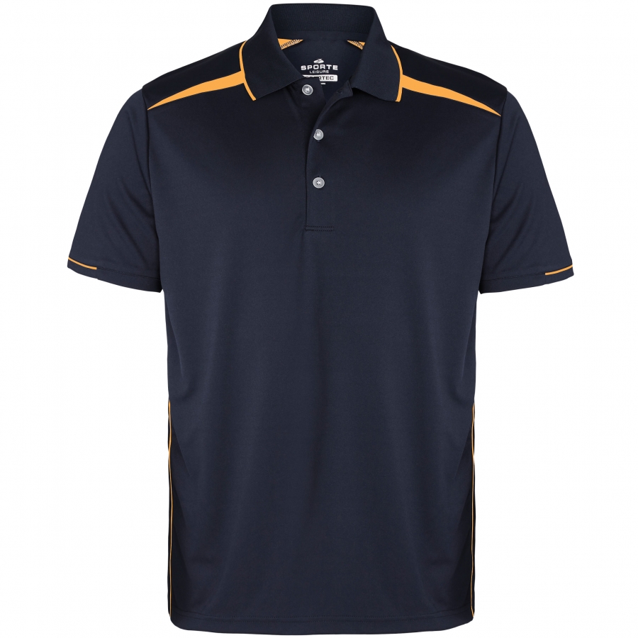 MENS ZONE POLO - French Navy / Gold
