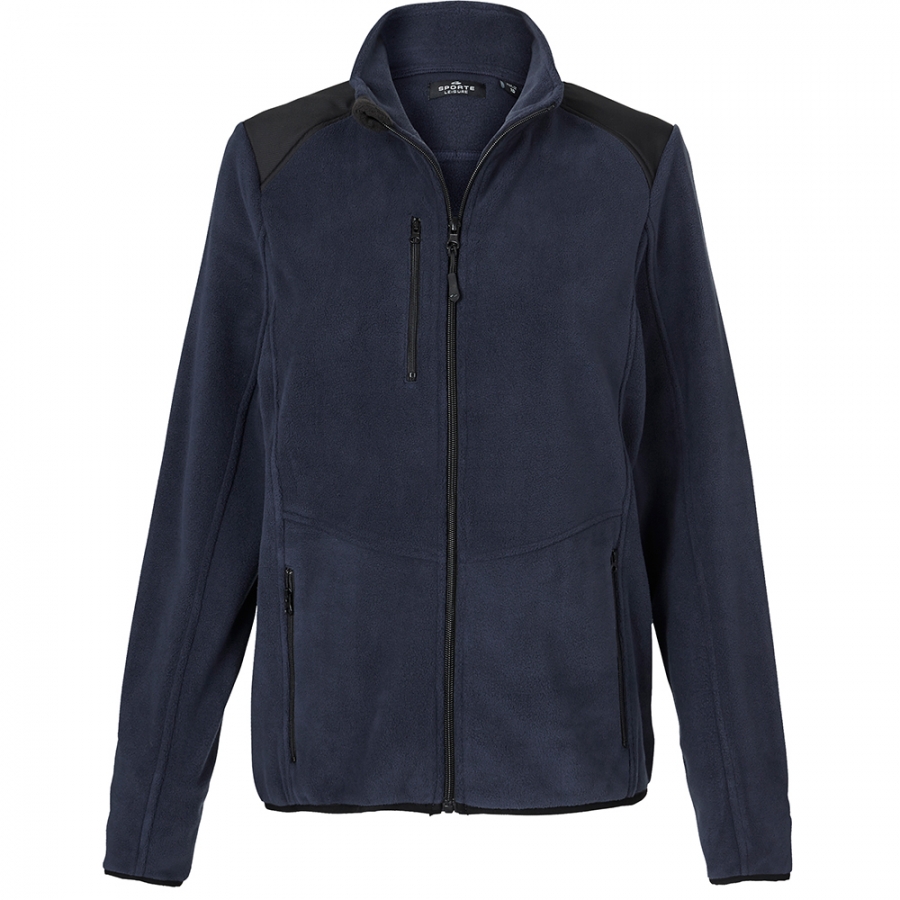 Riversdale Ladies Micro fleece Panelled JACKET - FRENCH NAVY