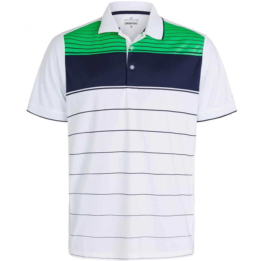 MENS MIKE POLO - WHITE / MINT