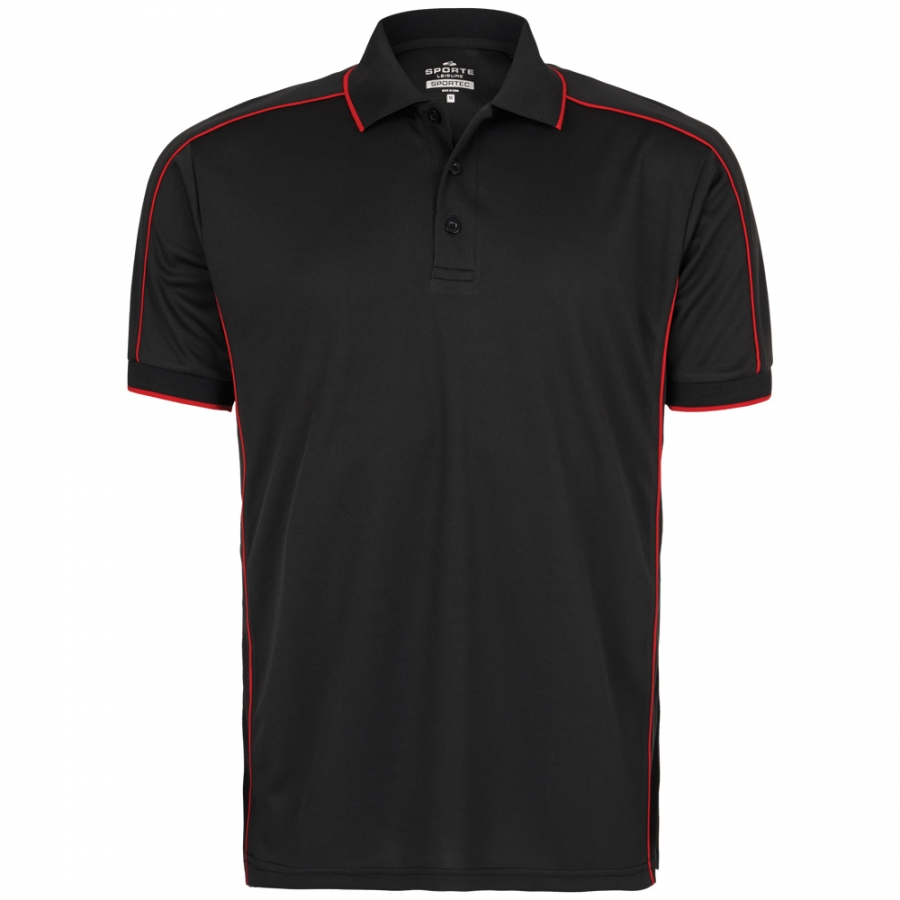 MENS BIRKDALE POLO - Black/Red
