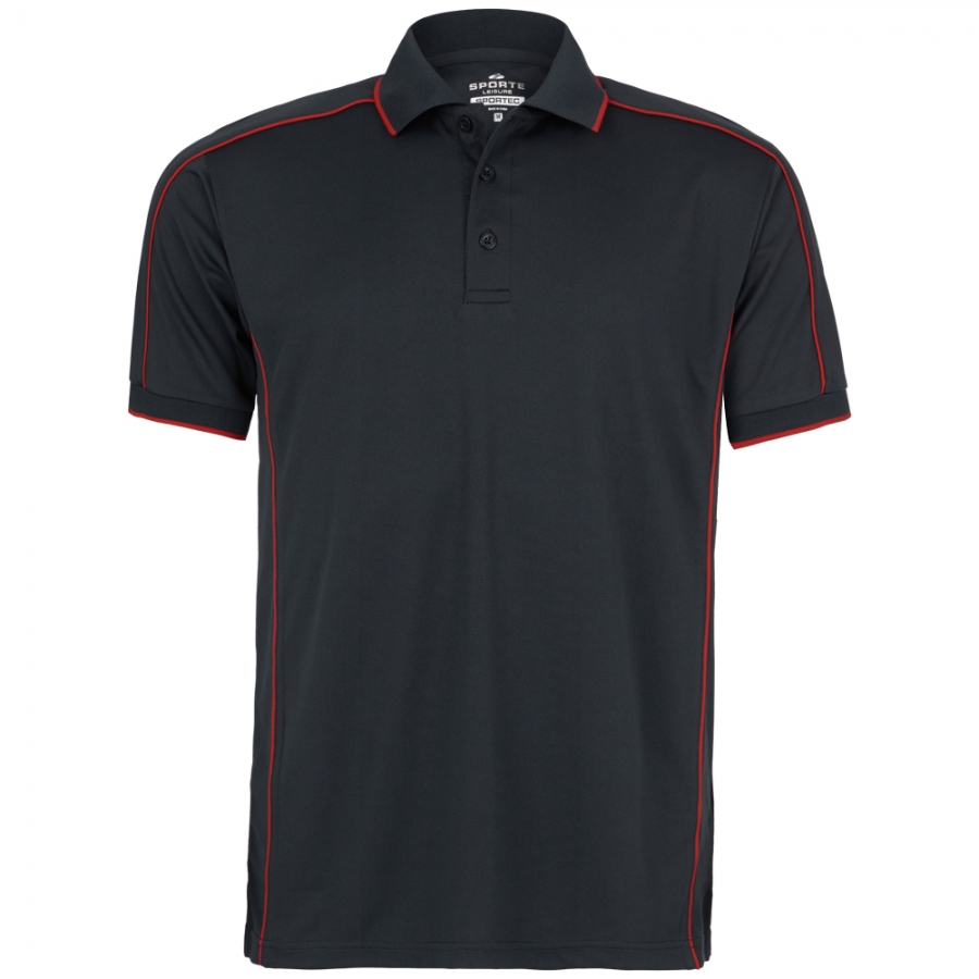MENS BIRKDALE POLO - NAVY/RED