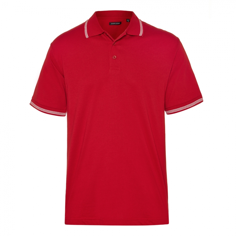 MENS AXIS POLO - RED/WHITE