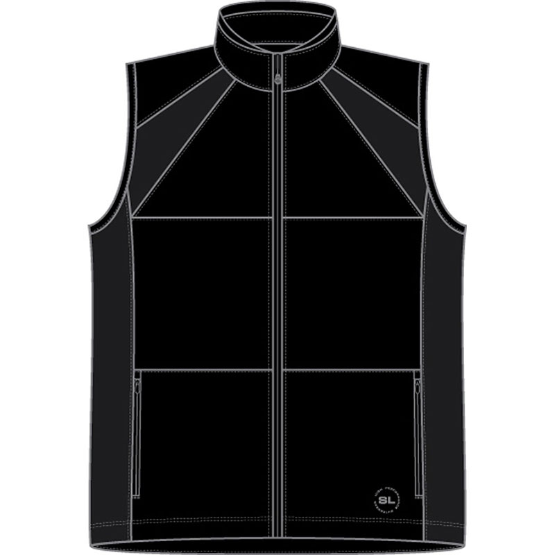Mens Hotham Performance Fleece Vest - BLACK