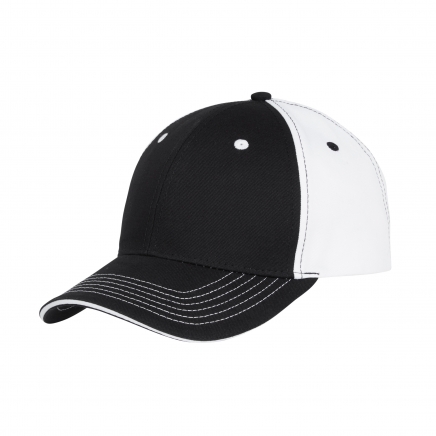 CONTRAST PANEL AND STITCHING CAP