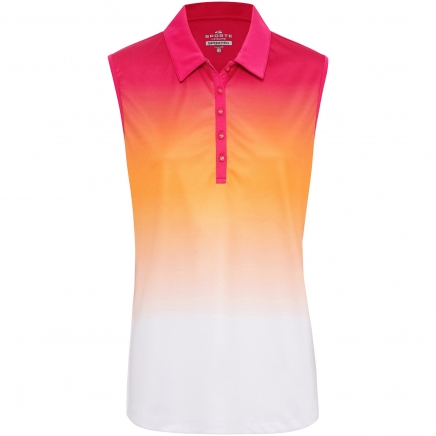 Peach Ladies Sleeveless Polo